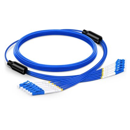 Customized 6 Fibers OS2 Single Mode LC/SC/FC/ST Armored Indoor 3.0mm Multi-Fiber Breakout Cable #33887